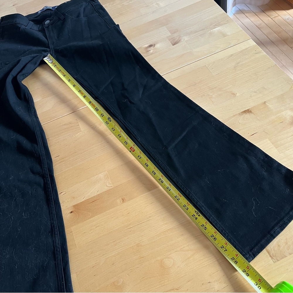 Hollister Low Rise Bootcut Jeans Short 2S/26S Black Wash Stretch Denim Y2K - Picture 7 of 7